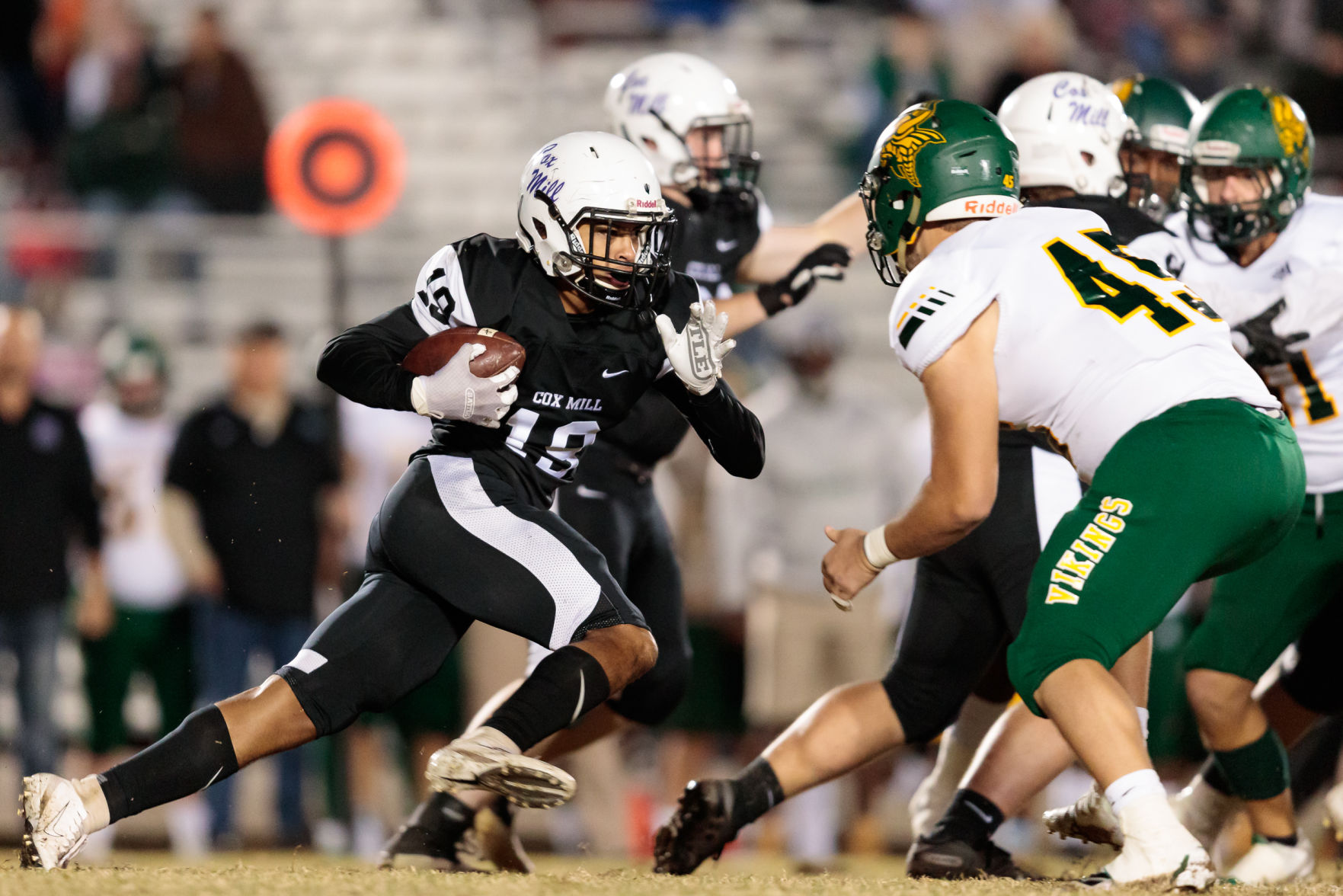 Cox Mill defeats Central Cabarrus 31-6 on Senior Night.